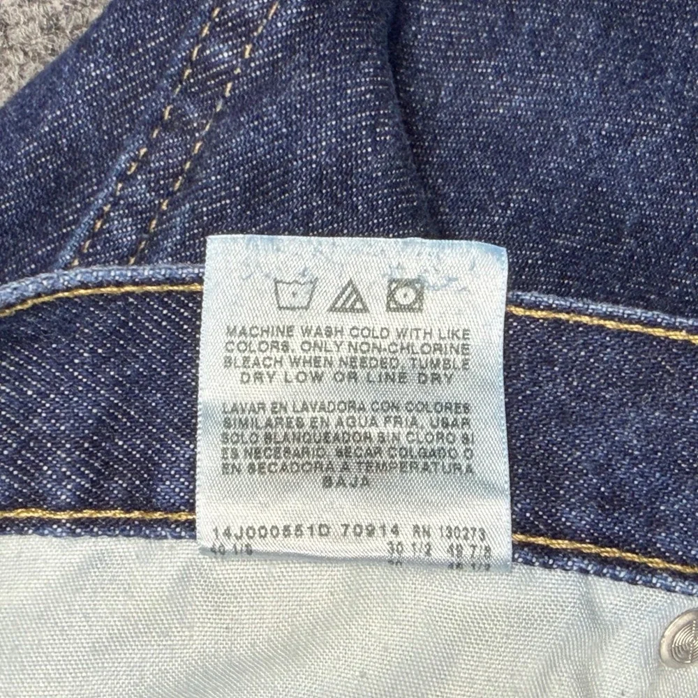 Wrangler Authentic Jeans Mens 38x30 Regular Fit Dark Wash Denim 96501MR